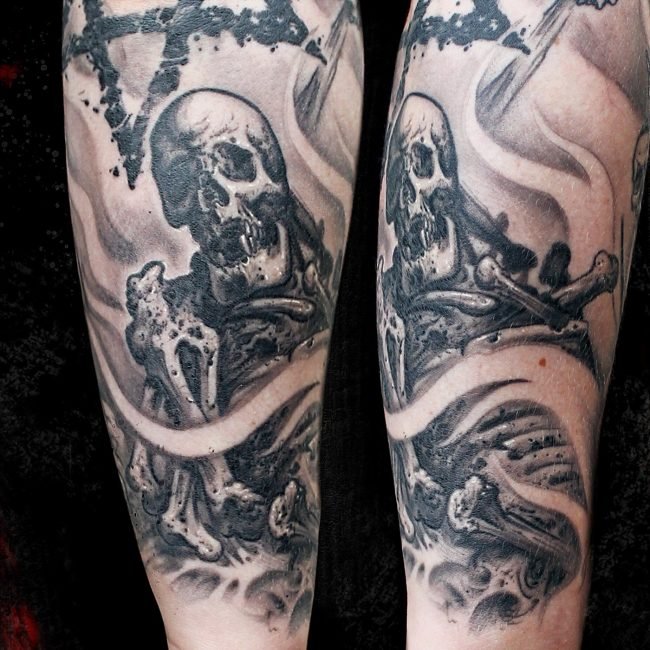 esqueleto tatuaje